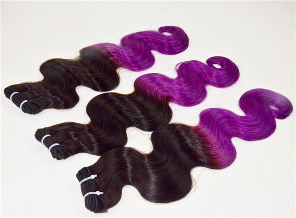  Peruvian boday wave T color human hair extension XS015